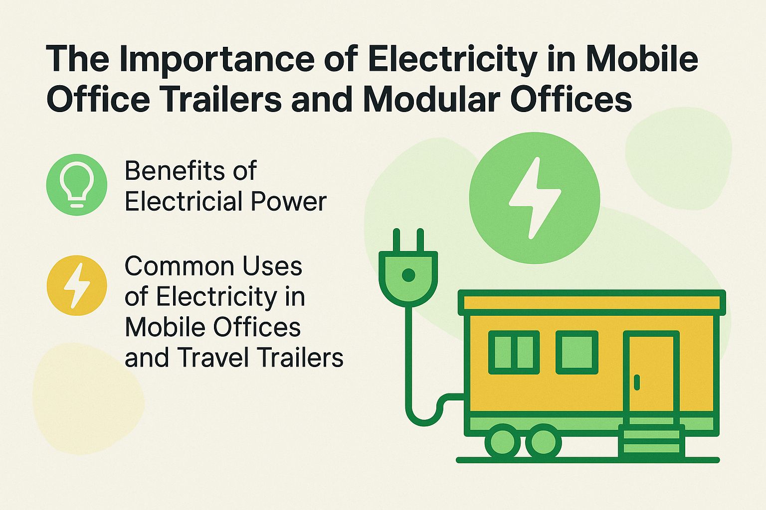 The Importance of Electricity in Mobile Office Trailers and Modular Offices
